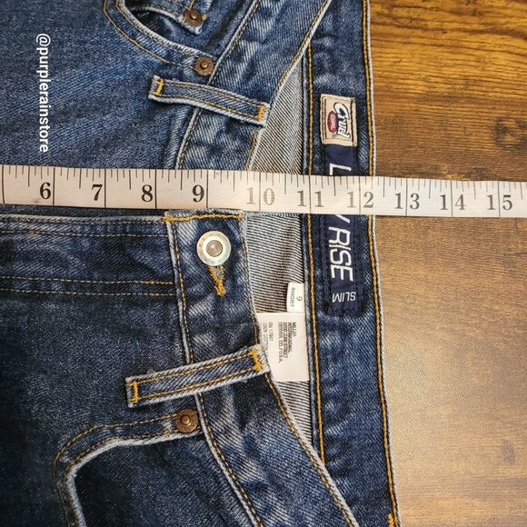 Vtg Cruel Girl Jeans 9 S Low Rise Slim Medium Dark Wash Denim Y2K Western - Picture 8 of 11